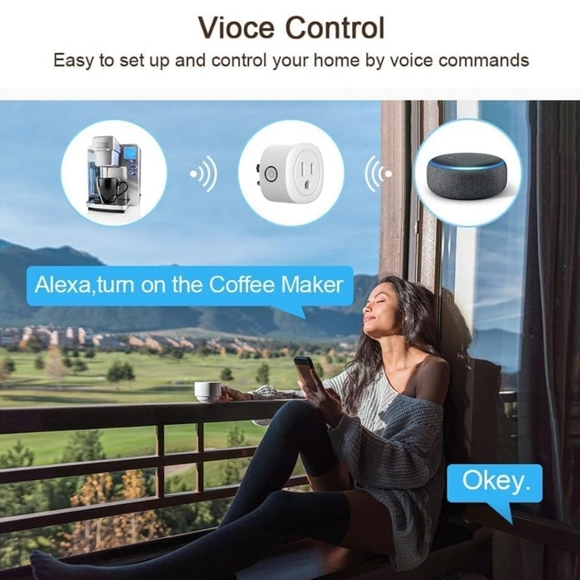 Mini Wifi Smart White Plug Outlet Switch Socket Voice Control Compatible. NIB - Picture 2 of 6